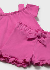 Conjunto Short Fucsia Mayoral detalle